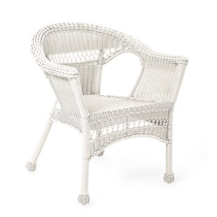 white wicker chair